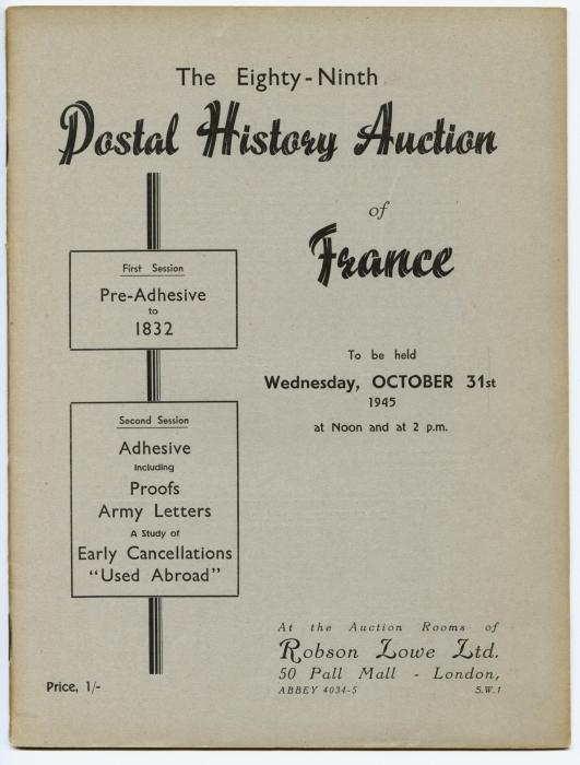 Postal History Auction of France