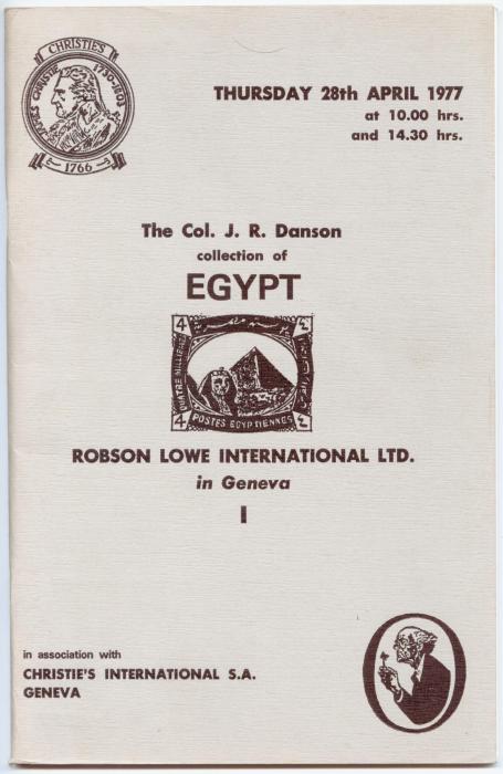 The Col. J.R. Danson collection of Egypt