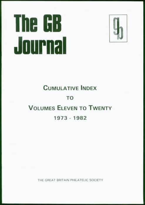 Cumulative Index to Volumes Eleven to Twenty of The GB Journal