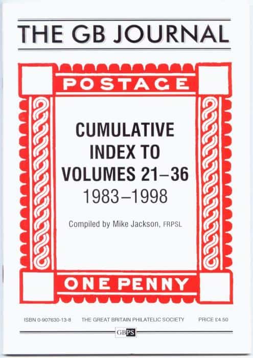 Cumulative Index to Volumes 21-36 of The GB Journal