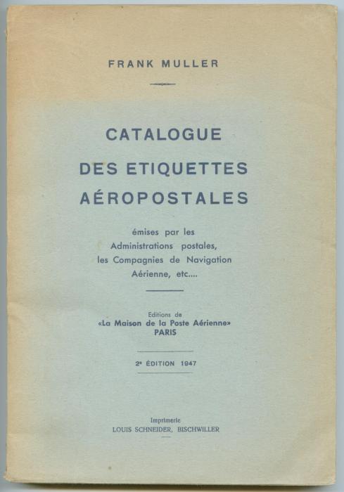 Catalogue des Etiquettes Aéropostales