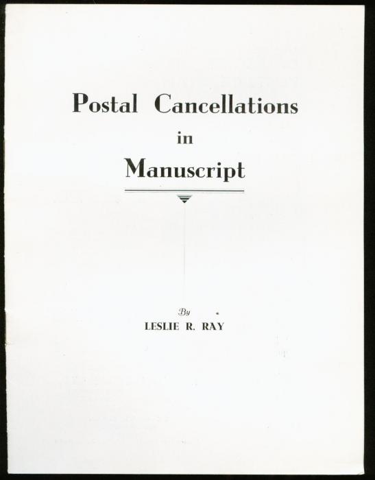 Postal Cancellations in Manuscript