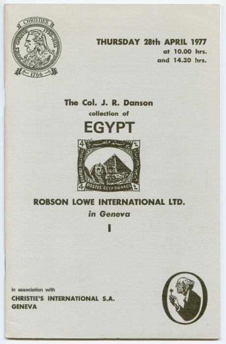 The Col. J.R. Danson collection of Egypt