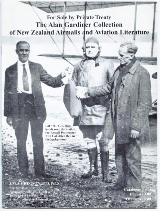 The Alan Gardiner Collection of New Zealand Airmails and Aviation Literature