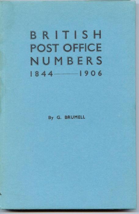 British Post Office Numbers 1844-1906