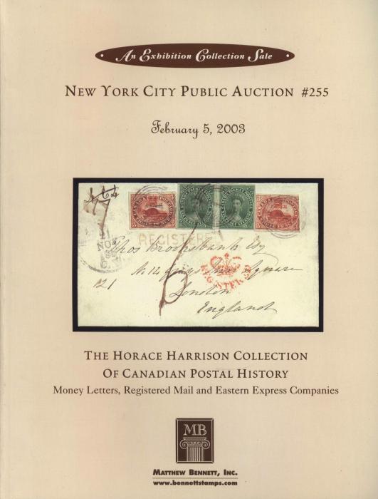 The Horace Harrison Collection of Canadian Postal History