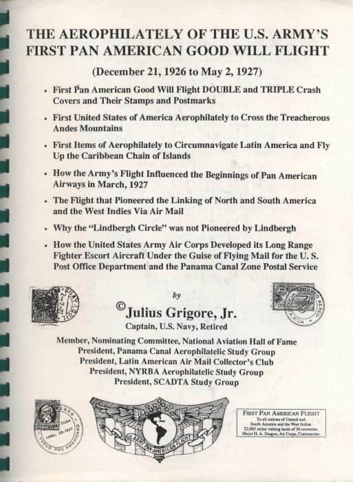 The Aerophilately of the U.S. Army's First Pan American Good Will Flight