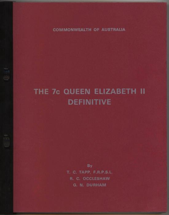 Commonwealth of Australia. The 7c Queen Elizabeth II Definitive