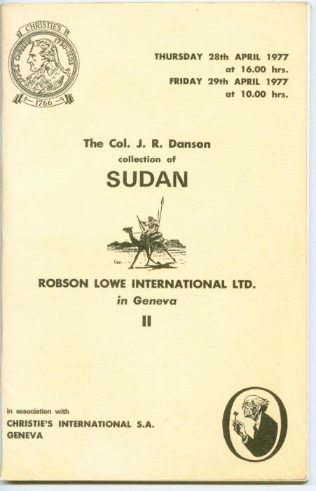 The Col. J.R. Danson collection of Sudan