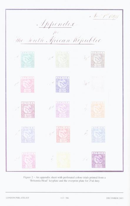 The Proposal by the South African Republic (Transvaal) in 1894 for a Common Colour Scheme for the Stamps of the Territories of Southern Africa
