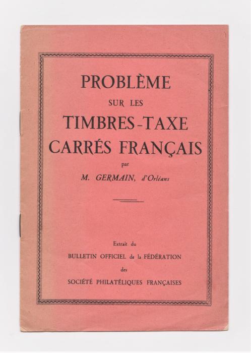 Problème sur les Timbres-Taxe Carrés Français