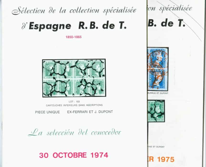 Extrait de la collection spécialisée d'Espagne (1850-1865) R.B. de T.