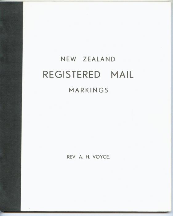 New Zealand Registered Mail Markings