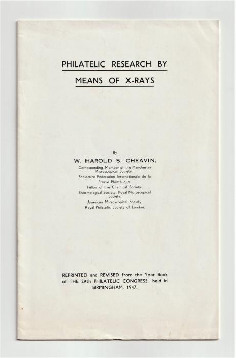 Philatelic Research by Means of X-Rays