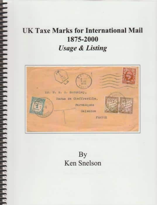 UK Taxe Marks for International Mail 1875-2000