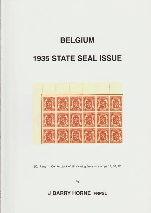 Belgium 1935 State Seal Issue