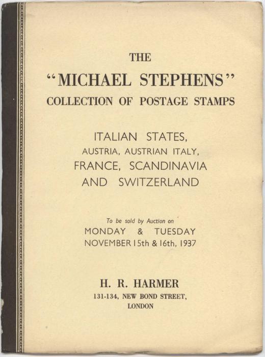 Illustrated Catalogue of the Fourth Portion of the Michael Stephens Collection of Rare Postage Stamps