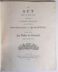 An Act (passed 12th March 1805) for Making Further Provision for the Effectual Performance of Quarantine;