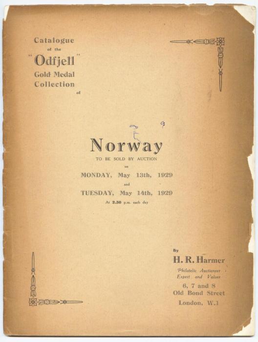 Catalogue of the Celebrated "Odfjell" Gold Medal Collection of Norway