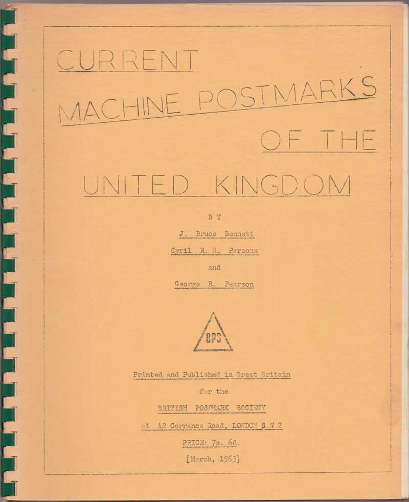 Current Machine Postmarks of the United Kingdom