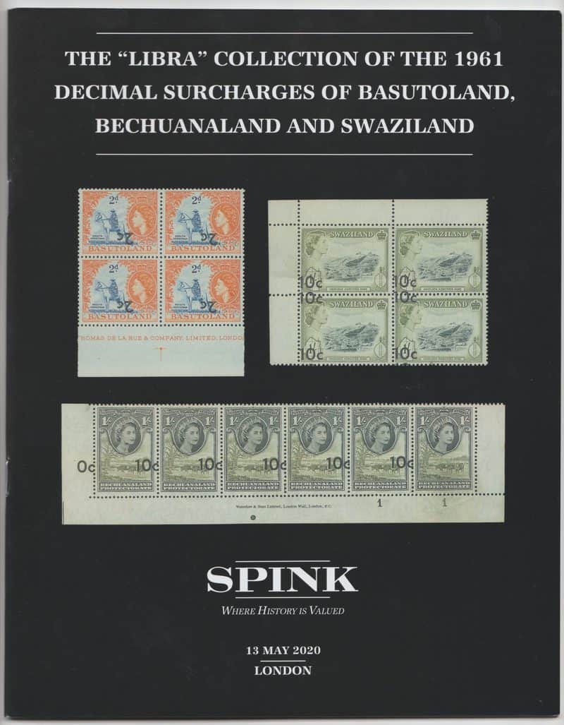 The "Libra" Collection of the 1961 Decimal Surcharges of Basutoland, Bechuanaland and Swaziland