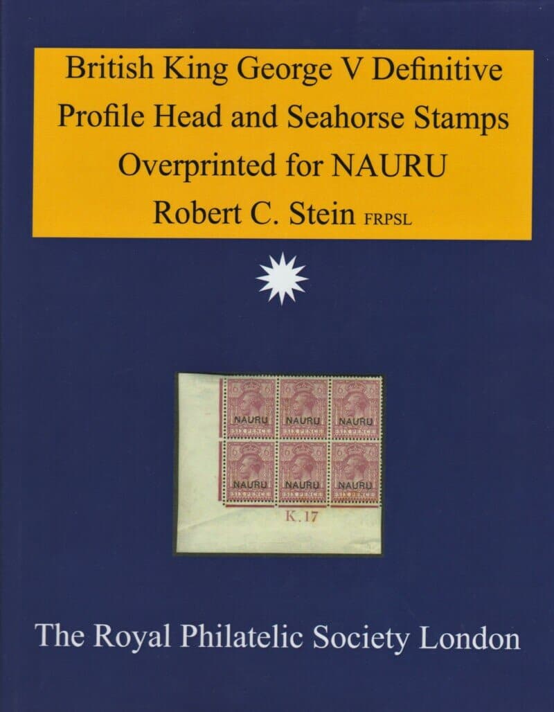 British King George V Definitive Profile Head and Seahorse Stamps Overprinted for Nauru
