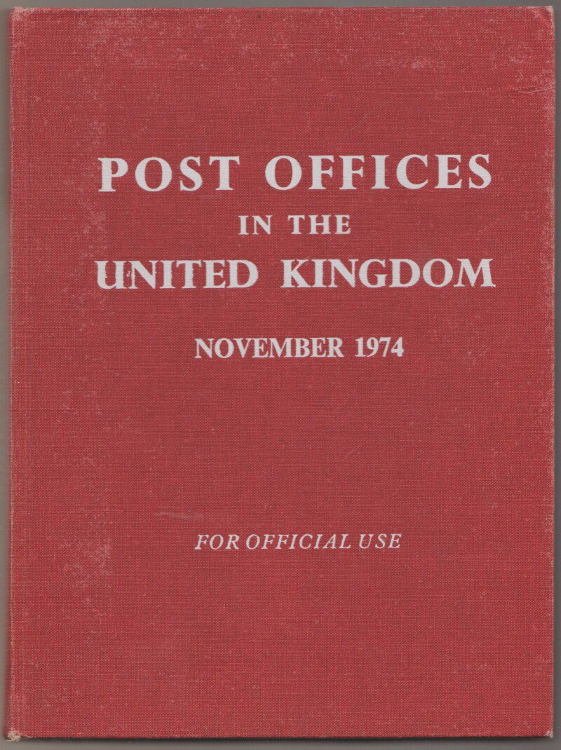 Post Offices in the United Kingdom (excluding the London Postal Area) and the Irish Republic