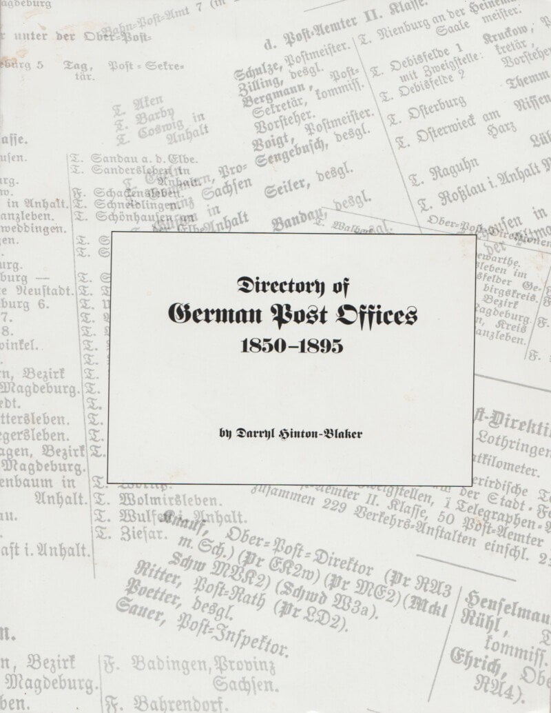 Directory of German Post Offices 1850-1895