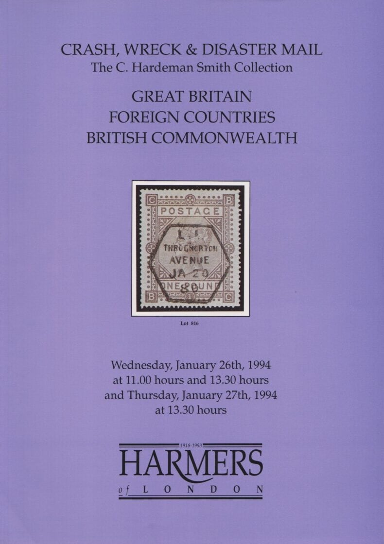 Crash, Wreck & Disaster Mail. The C. Hardemann Smith Collection