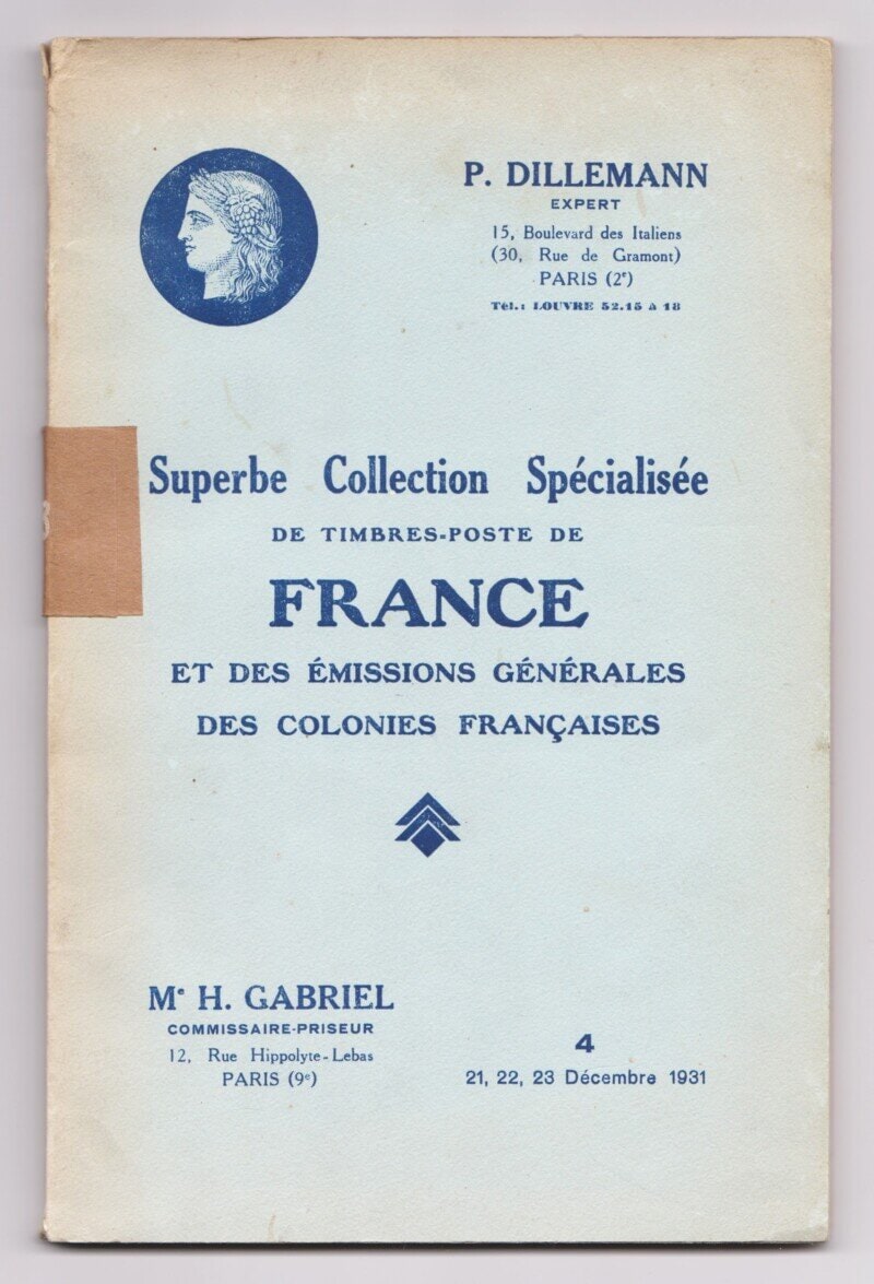 Superbe Collection Spécialisée de Timbres-Poste de France et des Émissions Générales des Colonies Françaises