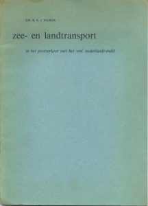 Zee- en landtransport in het postverkeer met het vml. nederlands-indië