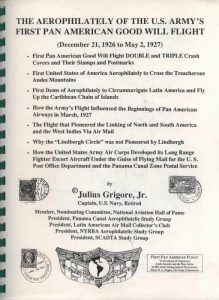 The Aerophilately of the U.S. Army's First Pan American Good Will Flight