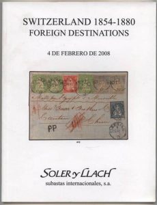 Switzerland 1854-1880 Foreign Destinations