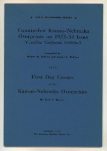 Counterfeit Kansas-Nebraska Overprints on 1922-34 Issue (Including 'California Varieties')