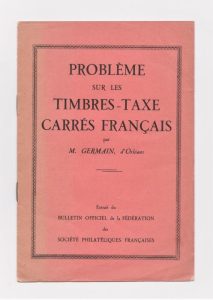 Problème sur les Timbres-Taxe Carrés Français