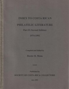 Index to Costa Rican Philatelic Literature