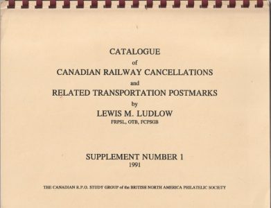 Catalogue of Canadian Railway Cancellations and Related Transportation Postmarks