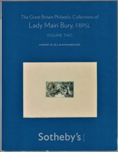 The Great Britain Philatelic Collections of Lady Mairi Bury