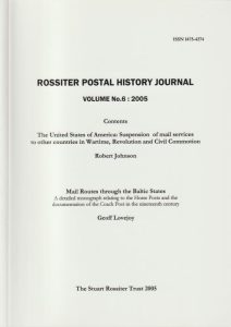 Rossiter Postal History Journal Volume No. 6