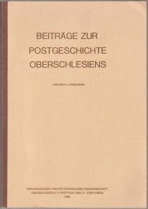 Beiträge zur Postgeschichte Oberschlesiens