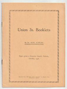 Union 3s. Booklets