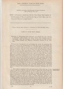 Mail Contract (Cape of Good Hope)