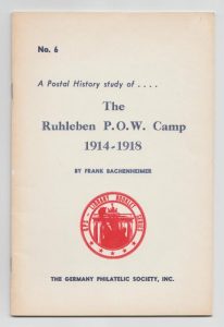 A Postal History study of the Ruhleben P.O.W. Camp 1914-1918
