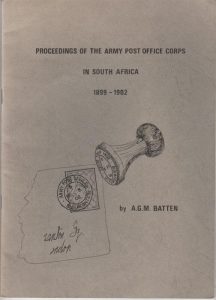 Proceedings of the Army Post Office Corps in South Africa 1899-1902