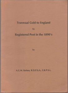 Transvaal Gold to England by Registered Post in the 1890s