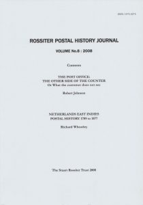 Rossiter Postal History Journal Volume No. 8