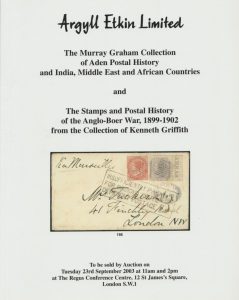 The Murray Graham Collection of Aden Postal History and India, Middle East and African Countries