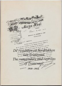 De restanten en Herdrukken van Transvaal / The remainders and reprints of Transvaal