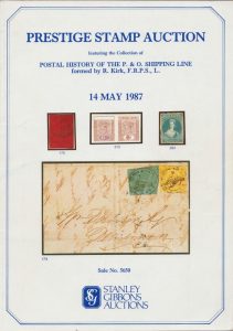 Prestige Stamp Auction featuring the Collection of Postal History of the P. & O. Shipping Line formed by R. Kirk