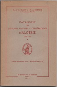 Catalogue des Marques Postales & Oblitérations d'Algérie 1830-1876